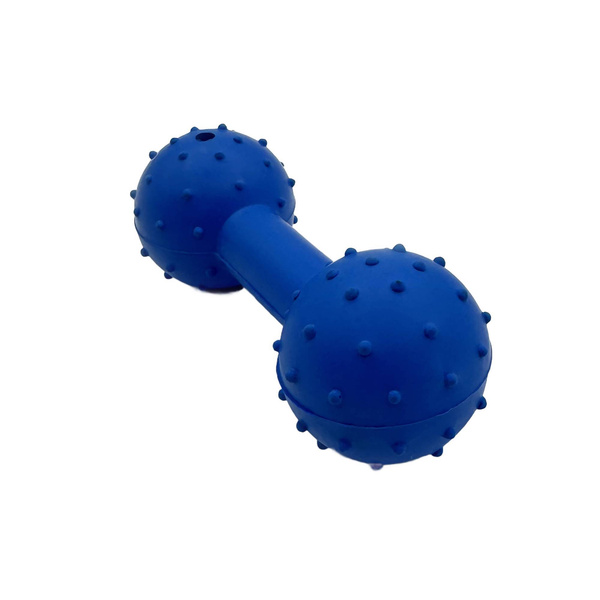 Mr. Pretzel Zabawka hantel gumowy z kolcami twardy dla psa 12cm