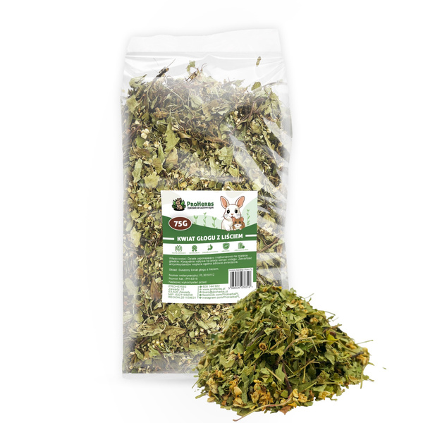 ProHerbs Głóg z liściem 75g- serce, witaminy, spokój i naturalna odporność!