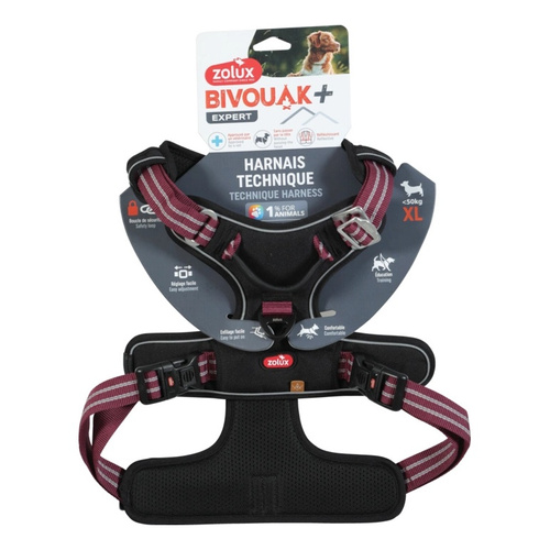 ZOLUX Szelki dla psa BIVOUAK XL czerwone