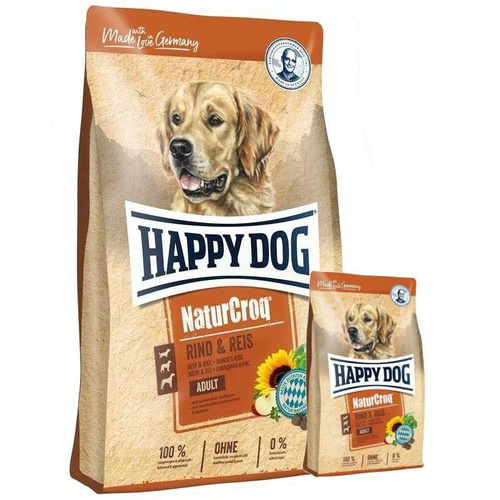 Happy Dog Karma NaturCroq Wołowina z Ryżem 15kg + 1kg Gratis