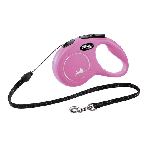 FLEXI Smycz automatyczna dla psa NEW CLASSIC linka S 5m różowa