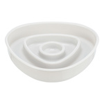 Trixie Slow Feeding, miska, dla kota, szara, plastik/TPR, 0,35 l/15×15 cm, spowalniająca jedzenie