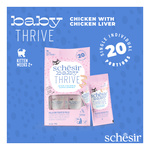 Schesir Baby Thrive multipack karma mokra dla kociąt kurczak z wątróbką 20x8 g wysokokaloryczna