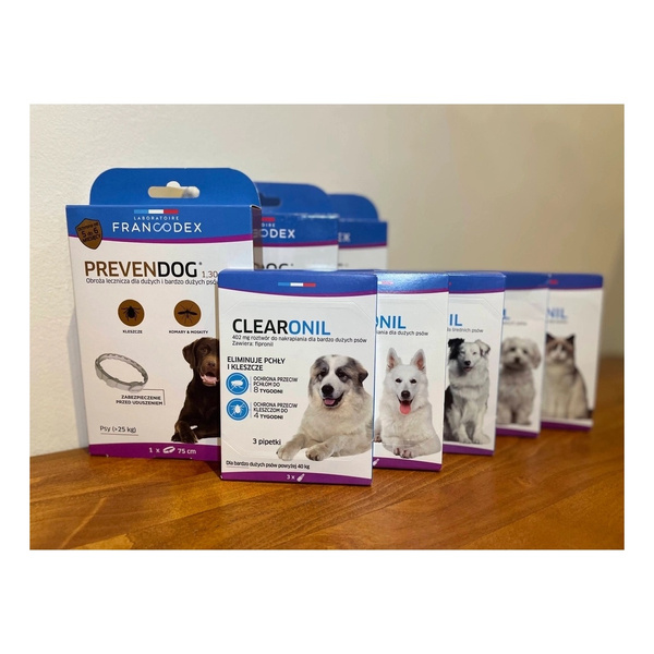 CLEARONIL krople na pchły dla dużego psa (20-40 kg) - 268 mg x 3