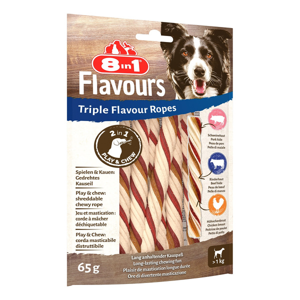 8in1 Przysmak FLAVOURS Triple Flavour Ropes