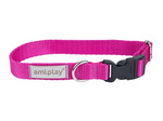 amiplay Obroża SAMBA regulowana XL 45-70x2,5cm Różowy