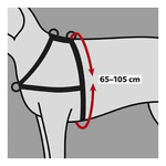 Trixie Lead'n'Walk Soft Szelki, L-XL: 65-105 cm/25 mm, czarne
