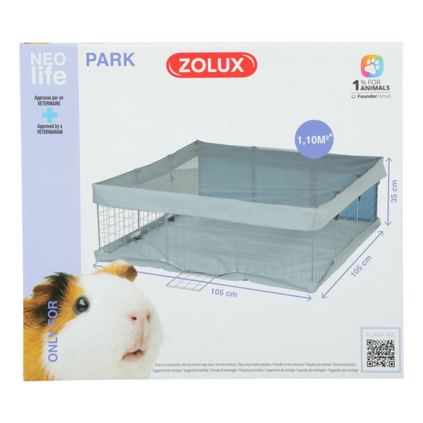 ZOLUX Wybieg dla kawii domowej Neopark NEOLIFE kol.niebieski 105x105x35
