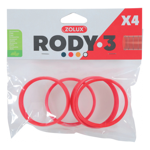 ZOLUX Złączka do klatki 4 szt RODY 3 kol. czerwony