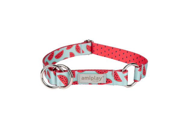 amiplay Obroża półzaciskowa BeHappy M 26-40cmx2cm Watermelon