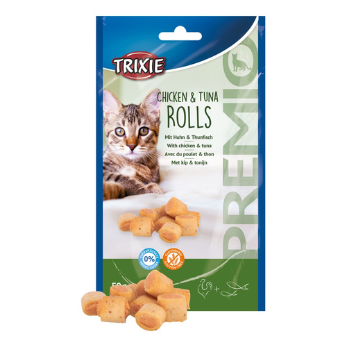 Trixie PREMIO Chicken & Tuna Roll, przysmak dla kota, kurczak i tuńczyk, 50 g