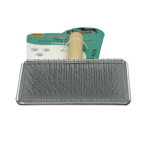 Mr. Pretzel Szczotka z drewnianą rączką dla psa 12x6cm