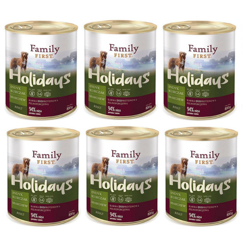 Family First INDYK kurczak marchewka 6 x 800g