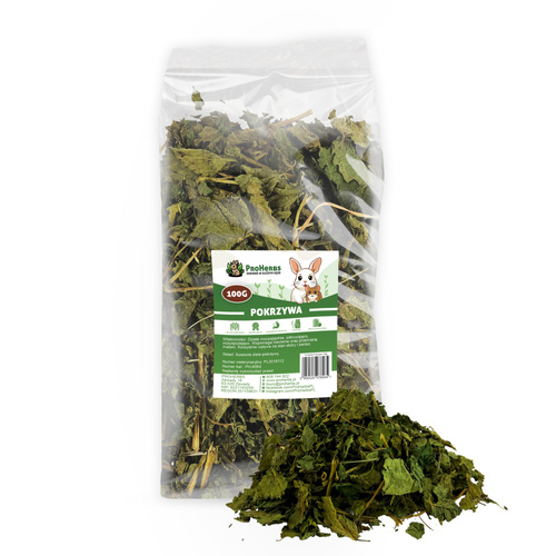 ProHerbs Pokrzywa 100g - oczyszczanie, wzmocnienie i zdrowa sierść!