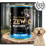 Karma dla Psa Mokra ZEW NATURY 800g Dorsz Cała Ryba dla Dorosłych Psów
