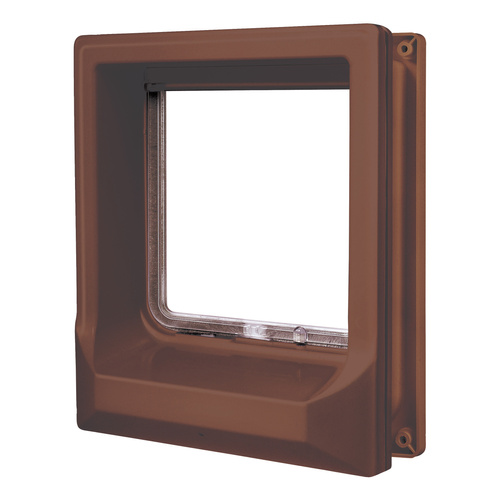 Zolux Drzwiczki dla kota do drzwi drewnianych magnetyczne zamykanie brązowe