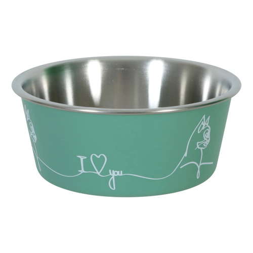 ZOLUX Miska antypoślizgowa dla psa LOVE kol. zielony 400ML