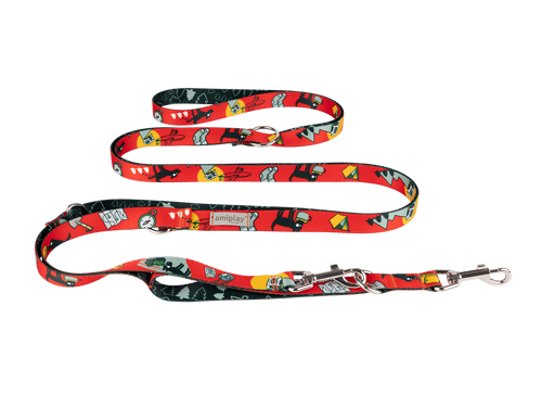 amiplay Smycz regulowana 8in1 Amik XL 200-400x2,5cm TravelDog
