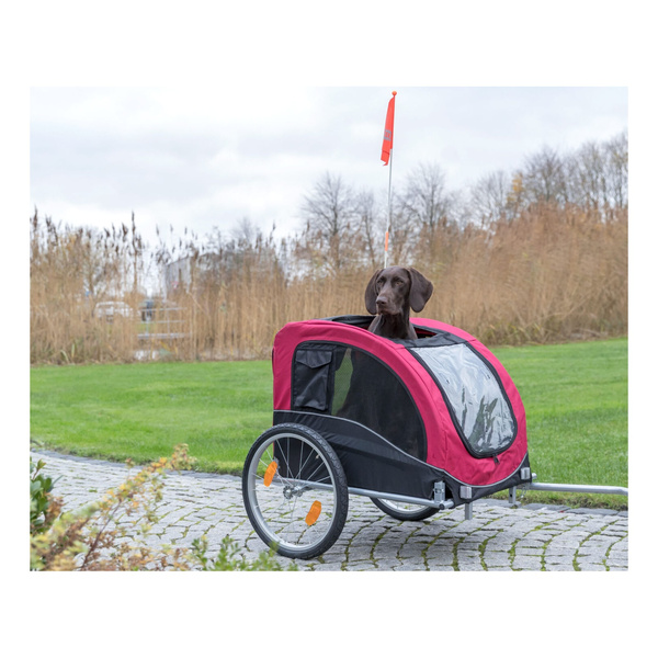 Trixie Przyczepa do roweru 60×57×80 cm czerwono/czarna