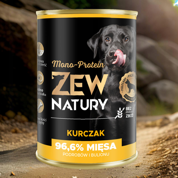 Mokra Karma Dla Psa Kurczak Puszka 400gZew Natury MONO-PROTEIN