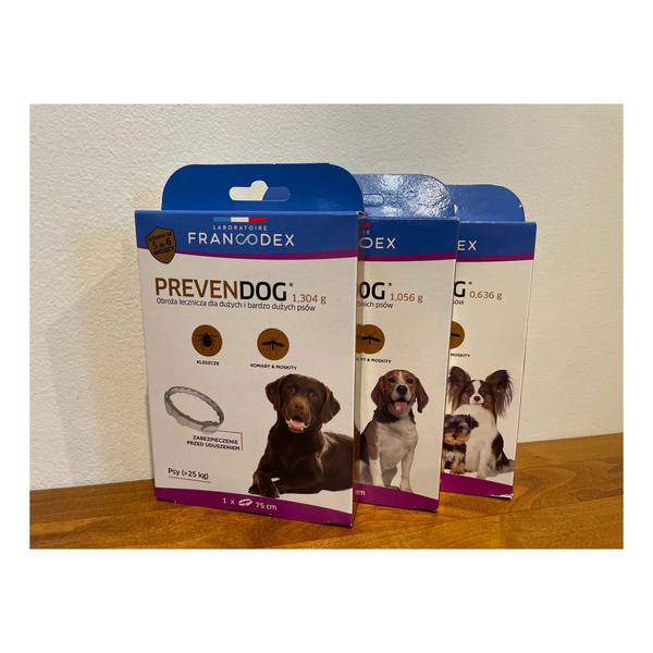 FRANCODEX PL Obroża na kleszcze PREVENDOG 35 cm dla psów do 5 kg - 1 szt