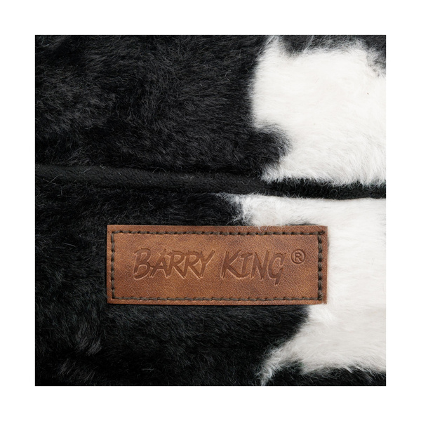 Barry King Legowisko dla psa, wzór czarne krowie łaty, 65*65*18cm, z zamkiem