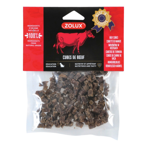 Zolux Przysmak naturalny dla psa Małe kostki wołowe 100 g