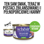 Schesir C&B karma mokra dla kotów tuńczyk z wołowiną w galarecie 85 g