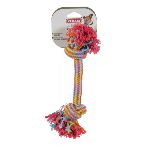 ZOLUX Zabawka sznurowa dla psa 2 węzły kolorowa 30 cm
