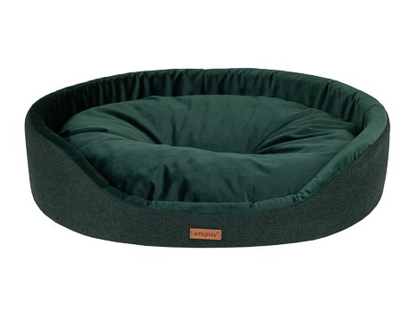 amiplay Legowisko owalne Siena XL 72x63x16cm Zielony