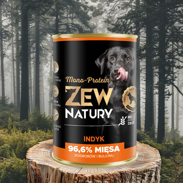 Mokra Karma Dla Psa Indyk Puszka 400g Zew Natury MONO-PROTEIN