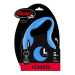 FLEXI Smycz automatyczna dla psa NEW CLASSIC L 5 m taśma niebieska