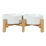 ZOLUX Miska ceramiczna dla psa i kota KERAMO DUO kol. biały 2 x 300 ml