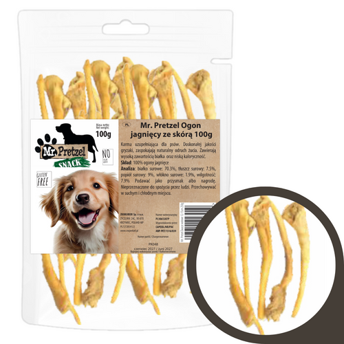 Mr. Pretzel Ogon jagnięcy ze skórą 100g