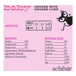 Schesir Baby karma mokra dla kociąt kurczak z wątróbką 70 g
