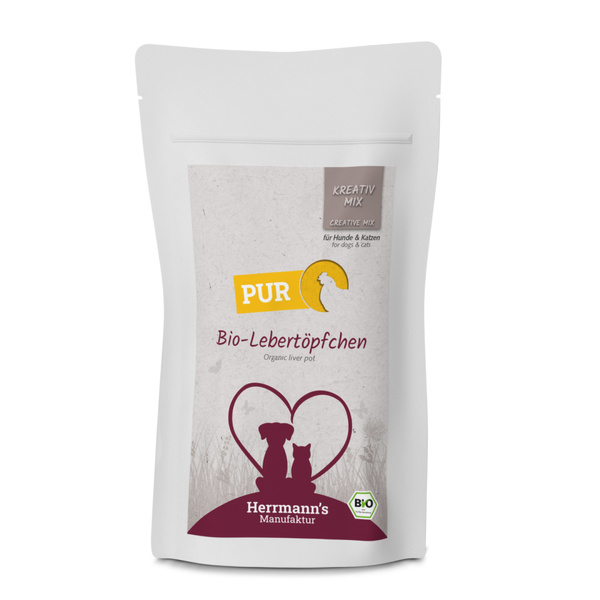 HERRMANN'S MANUFAKTUR Kreativ Mix Bio Lebertöpfchen - pasta z wątróbki kurczaka ekologicznego (100g)