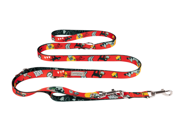 amiplay Smycz regulowana 8in1 Amik L 200-400x2,5cm TravelDog