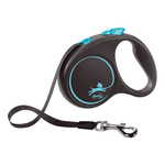 FLEXI Smycz automatyczna dla psa Black Design S taśma 5 m kol. niebieski