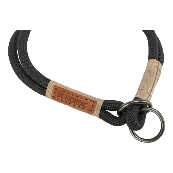 Trixie BE NORDIC, obroża zaciskowa, dla psa, czarna/piaskowa, linka, L: 50 cm/o 13 mm