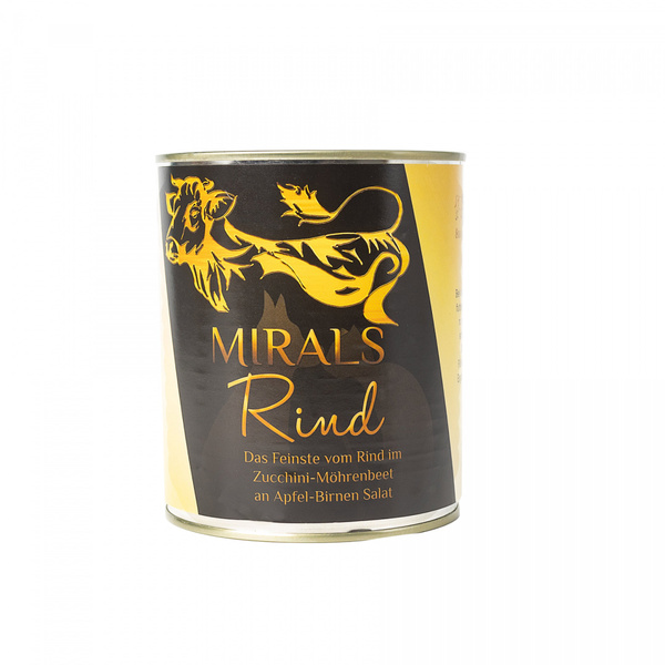 MIRALS Rind - delikatna wołowina w plastrach cukinii i marchewki na sałatce z jabłek i gruszek (800g)