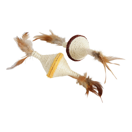 ZOLUX Zabawka dla kota sizal z piórkami