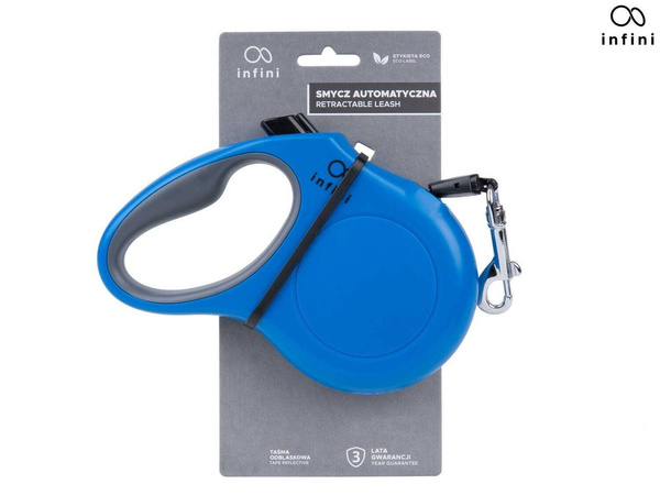 amiplay Smycz automatyczna Infini Freedom L 5m/ 25kg Niebieski