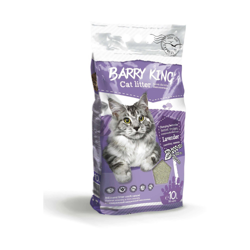 Barry King Żwirek bentonit dla kota lawendowy 10L