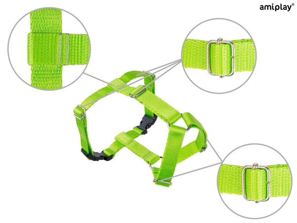 amiplay Szelki Guard SAMBA regulowane XL Zielony