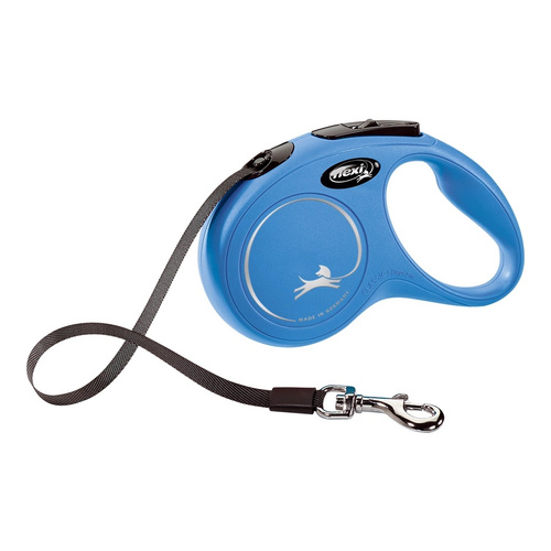 FLEXI Smycz automatyczna dla psa NEW CLASSIC taśma S 5m niebieska