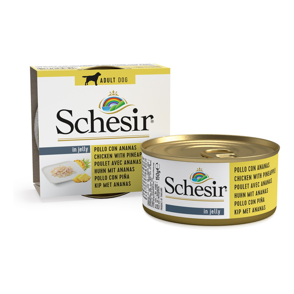 Schesir Karma mokra dla psa kurczak z ananasem w galarecie 150 g