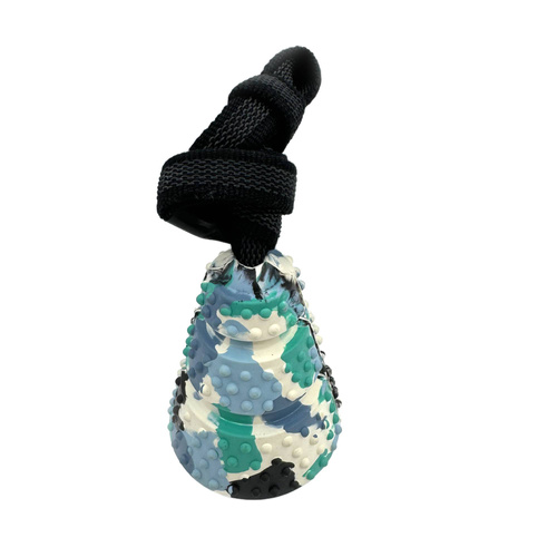 Mr. Pretzel Gryzak gumowy na przysmaki na sznurku dla psa 11 cm