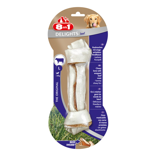 8in1 Przysmak dla psa kość o smaku wołowiny Delights L 1 szt.