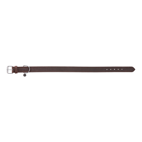 Trixie Obroża Rustic z grubej skóry, L: 48-56 cm/30 mm, ciemnobrązowa