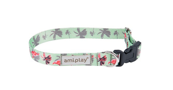 amiplay Obroża regulowana BeHappy dla Psa S Flamingo
